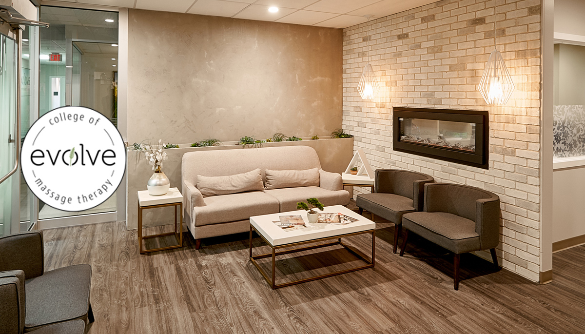 Lobby of Evolve College of Massage Therapy Evolve College of Massage