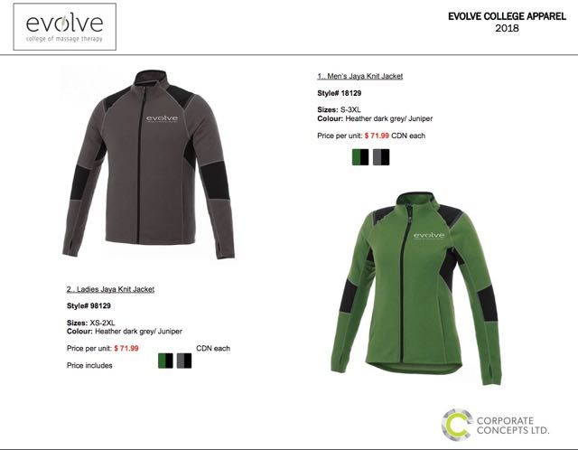 Order some new Apparel with the Evolve Logo - Evolve College of Massage ...